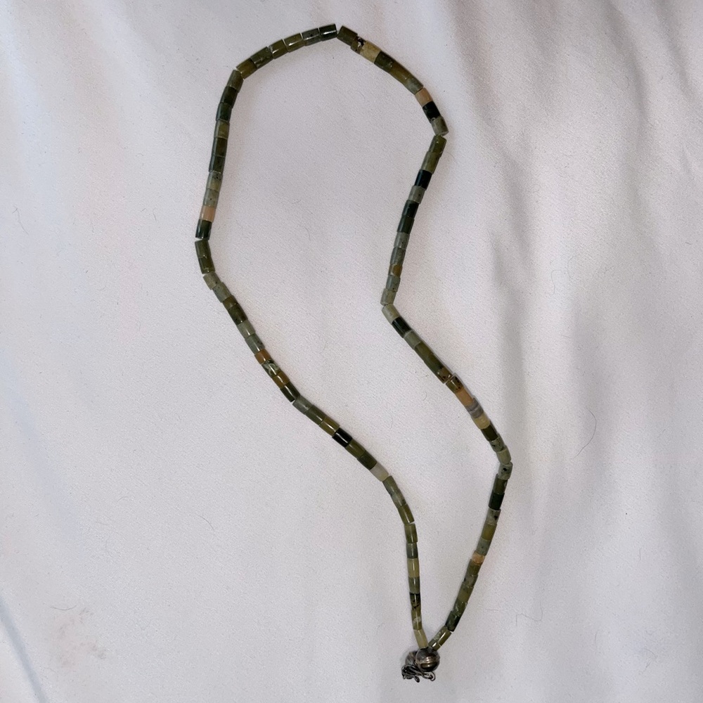 Green Vintage Heishi Necklace